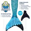 Fin Fun Mermaidens - Mermaid Tails for Swimming for Women, Teens and Adults with Monofin, Large, Tidal Teal view 3