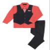 Boy's Vest and Pant Set, Includes Shirt, Tie and Hanky - MELON 6-9M view 2