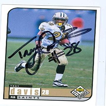 Sports Memorabilia Autograph Warehouse 32184 Troy Davis Autographed Football Card New Orleans Saints