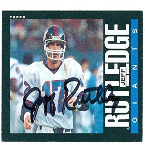 Sports Memorabilia Autograph Warehouse 20100 Jeff Rutledge Autographed Football Card New York Giants 1985 Topps No. 122