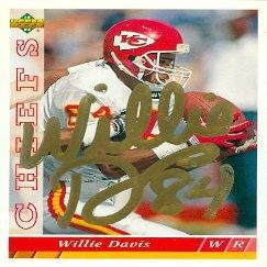 Sports Memorabilia Willie Davis Autographed Football Card (Kansas City Chiefs) 1993 Upper Deck No.159