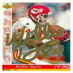 Sports Memorabilia Willie Davis Autographed Football Card (Kansas City Chiefs) 1993 Upper Deck No.159
