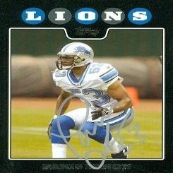 Sports Memorabilia Paris Lenon Autographed Football Card (Detroit Lions) 2008 Topps No.10