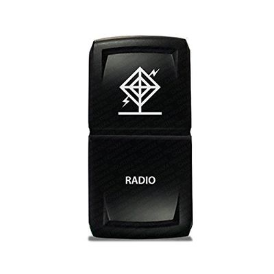 CH4X4 Rocker Switch V2 Radio Symbol 3 - Green Led