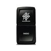 CH4X4 Rocker Switch V2 Radio Symbol 3 - Green Led