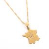 24K Gold Map Of France Pendant Necklace For Women view 1