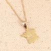 24K Gold Map Of France Pendant Necklace For Women view 4