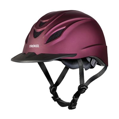 Troxel Intrepid Saddle Horse Riding Helmet, Low-Profile Adjustable Design, Safety Horseback Riding Gear, Small (6-5/8 - 7), Mulberry