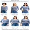 Emmalise Women's Casual Basic V-Neck Tshirt Long Sleeves Tee Top - Sky, M view 3