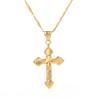 24K Gold Plated Cross Pendant Necklace Jewelry view 1