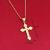 24K Gold Plated Cross Pendant Necklace Jewelry view 2