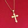 24K Gold Plated Cross Pendant Necklace Jewelry view 3
