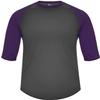 Badger Sports B-Baseball Youth Tee Graphite/Purple Small view 1