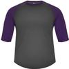 Badger Sports B-Baseball Youth Tee Graphite/Purple Small view 2