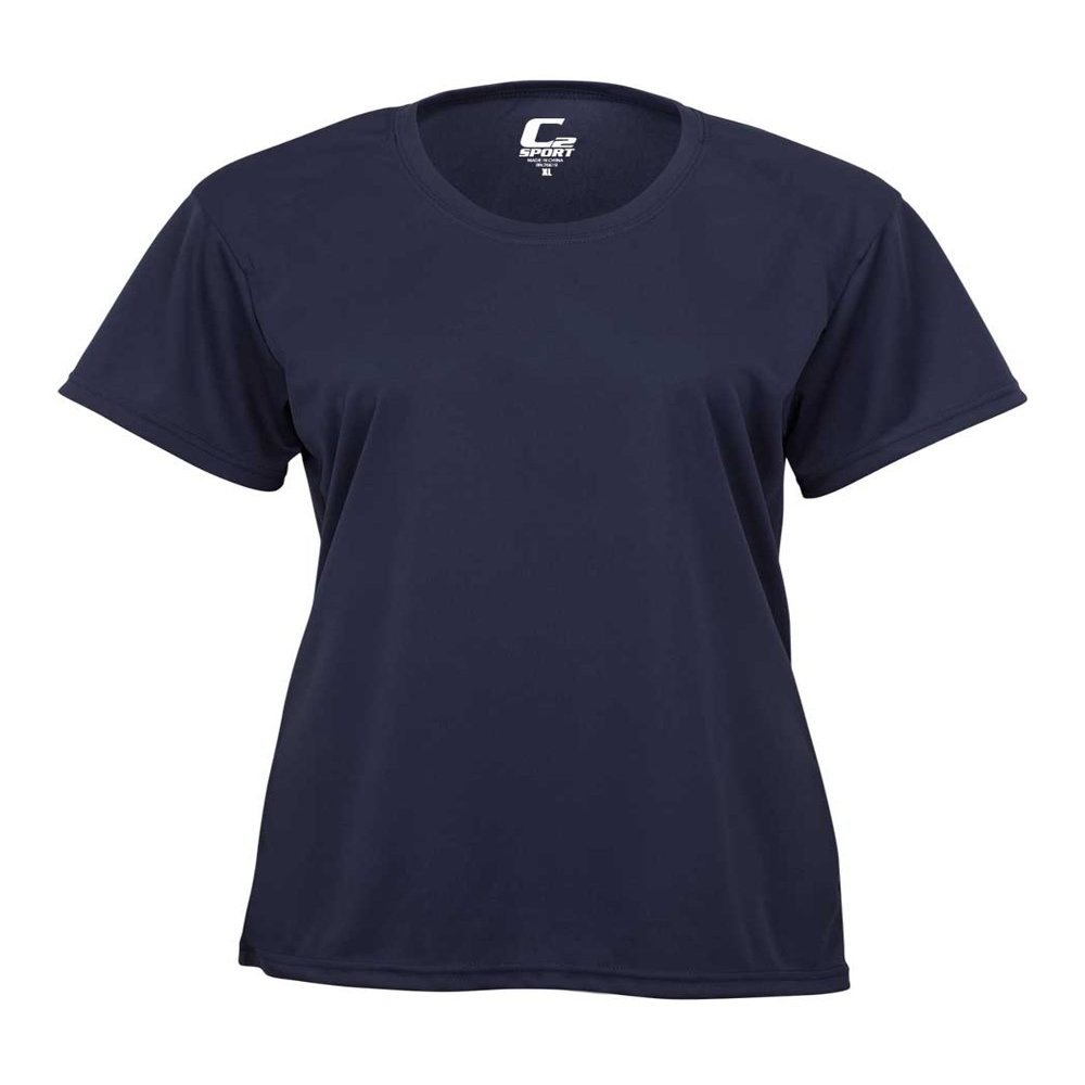 Badger Sport C2 Navy Blue Ladies Large Short Sleeve Wicking Tee