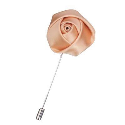 Flairs New York Gentleman's Essentials Premium Handmade Artisan Flowers Lapel Pins (Pack of 1 Pin, Champagne Gold Rose Bud)