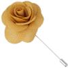 Flairs New York Gentleman's Essentials Premium Handmade Flower Lapel Pin Boutonniere (Pack of 1 Pin, Dijon Yellow Begonia) view 1