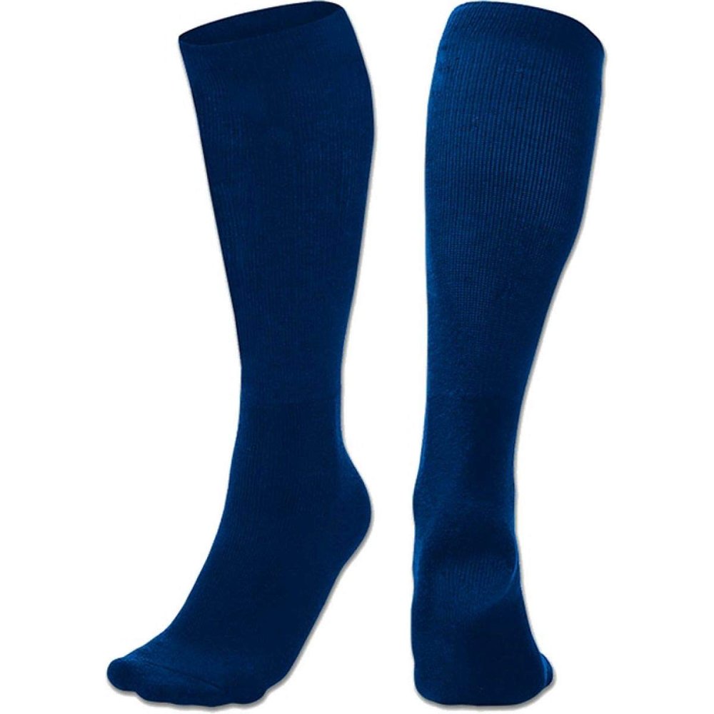 CHAMPRO Standard Multi-Sport Athletic Compression Socks for Baseball, Softball, Football, and More, Navy, Small