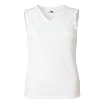 Badger Sport White Youth XL Sleeveless Wicking Tee