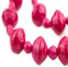 The Bead Chest Recycled Paper Bead Necklace from Uganda - Fair Trade African Woman's Jewelry - Necklace with Clasp (Red) view 1