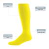 High Five Versatile Performance Knee-High Athletic Socks for Soccer, Football, and Softball, Power Yellow, Medium view 4
