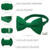 Bow Tie House Babies Classic Pre-Tied Bow Tie Formal Solid Tuxedo (Small, Green Grass) view 2