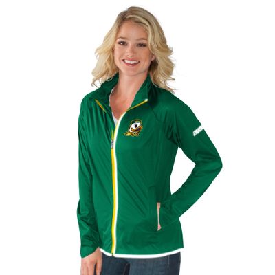G-III Women's Batter Light Weight Full Zip Jacket, Green, Small