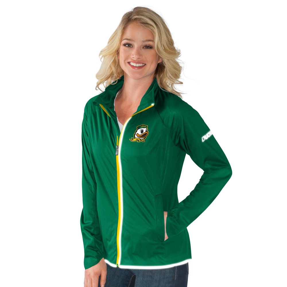 G-III Women's Batter Light Weight Full Zip Jacket, Green, Small