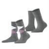 Burlington Ladies Socks Everyday Mix 2er Pack - Rhomb and Uni, One Size (US 6-9.5) (Pink (3401)) view 1