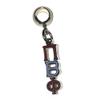 Greekgear Pi Beta Phi Color-Filled Stainless Lavaliere Necklace view 1