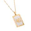 24K New Islamic Allah Pendant Charm Gold Pendant Necklace Religious Muslim Jewelry (Two Color Plated) view 1