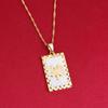 24K New Islamic Allah Pendant Charm Gold Pendant Necklace Religious Muslim Jewelry (Two Color Plated) view 2