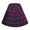 Women's Elastic Waist Plaid Pleated Skirt Tartan Skater School Uniform Mini Skirts (X-Large, Series 8 red) view 1