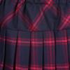 Women's Elastic Waist Plaid Pleated Skirt Tartan Skater School Uniform Mini Skirts (X-Large, Series 8 red) view 4