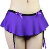 aishani Men's Pouch Panties Skirted Garter Thong Bikini Briefs Underpants,X-L Purple view 3