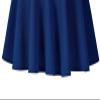 Urban CoCo Women's Basic Midi Skirt Versatile Stretchy Flared Casual High Waisted Skirt(Small, Royal Blue-Long) view 4