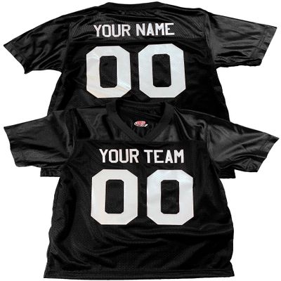 Custom Football Jersey for Men You Design Online in Adult Large in Black