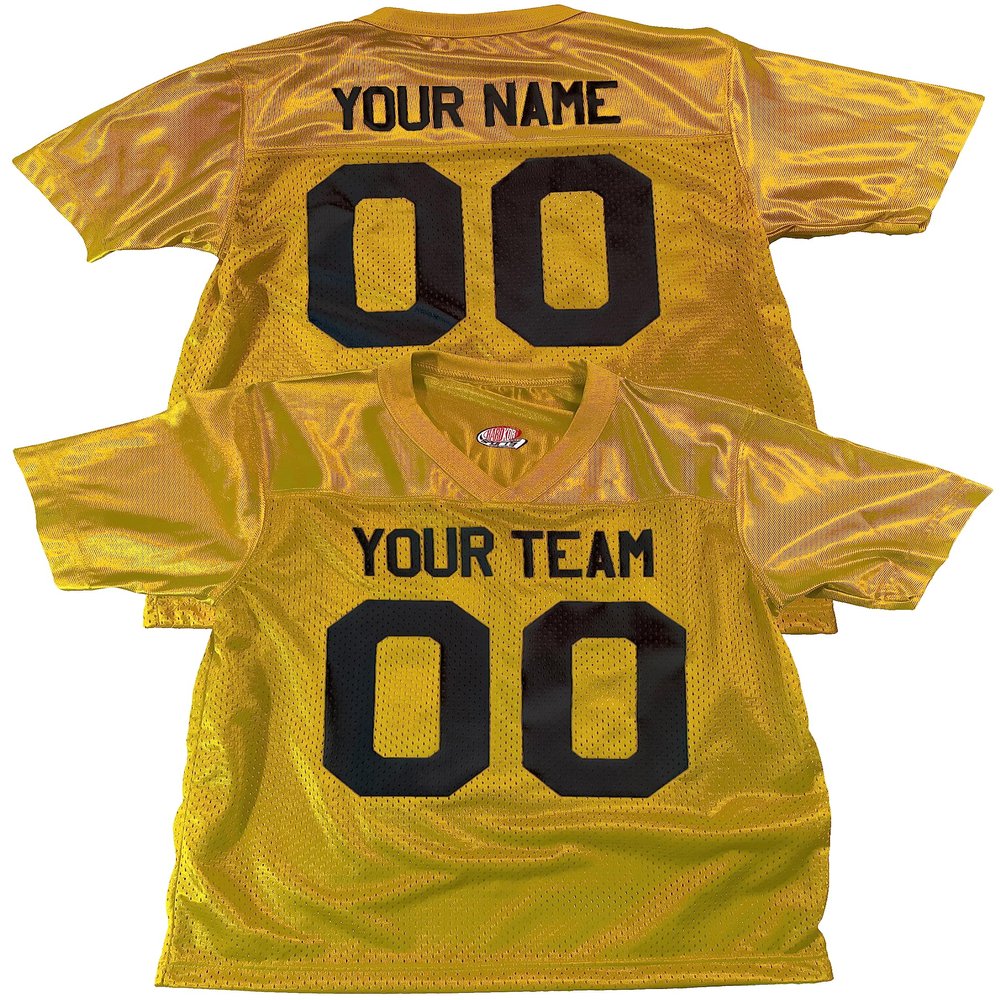 Custom Football Jersey for Men You Design Online in Adult 2X-Large in Gold