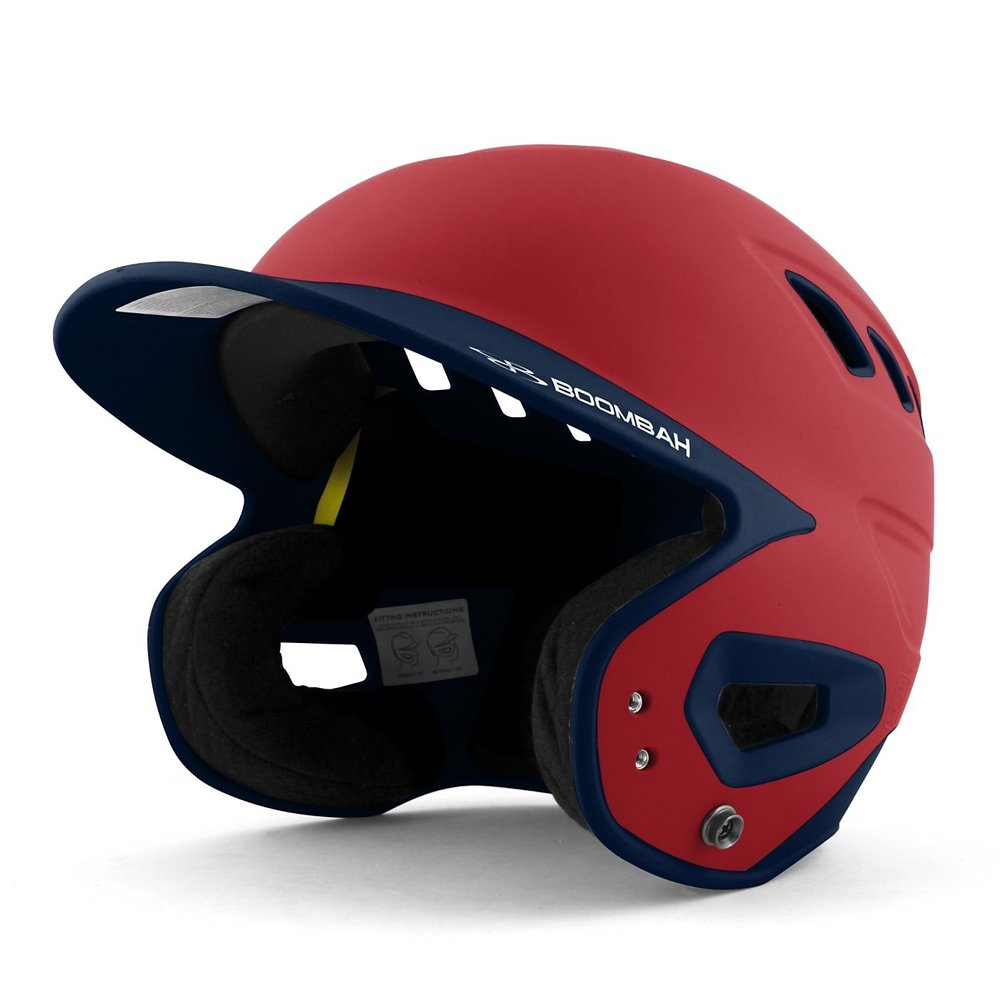 Boombah DEFCON Batting Helmet Red/Navy - Size Junior 6 1/4" - 7"