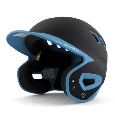 Boombah DEFCON Batting Helmet Black/Columbia Blue - Size Senior 7" - 7 3/4"