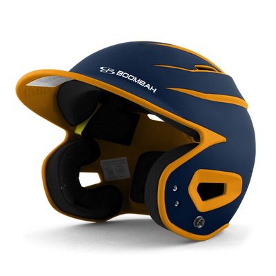 Boombah DEFCON Batting Helmet Sleek Profile Navy/Gold - Size Junior 6 1/4" - 7"