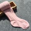 Monvecle Girls' Thick Cotton Stockings Socks Stretch Cable Knit Footed Tights Pink 6-8 view 2