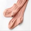 Monvecle Girls' Thick Cotton Stockings Socks Stretch Cable Knit Footed Tights Pink 6-8 view 4