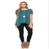 JM Clothing Women's Mineral Washed Short Sleeeve Contrast Top view 1