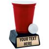 Beer Pong Trophy, Beer Pong Trophies, Beer Pong Award, Beer Pong Awards with Customized Text view 2
