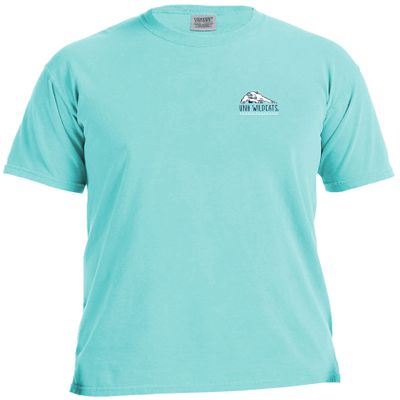 NCAA New Hampshire Wildcats Life Is Better Comfort Color Short Sleeve T-Shirt, Island Reef,IslandReef