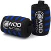 WOD Nation Wrist Wraps for Weightlifting - 12 In, Black & Dark Blue - Support Straps for Strength Training, Powerlifting & Bodybuilding - Lifting Straps with Thumb Loop view 2