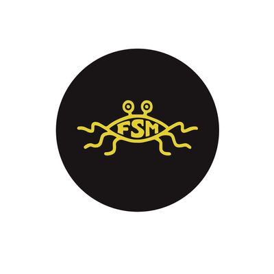 EvolveFISH FSM Flying Spaghetti Monster Pinback Button - [1.25" Diameter]