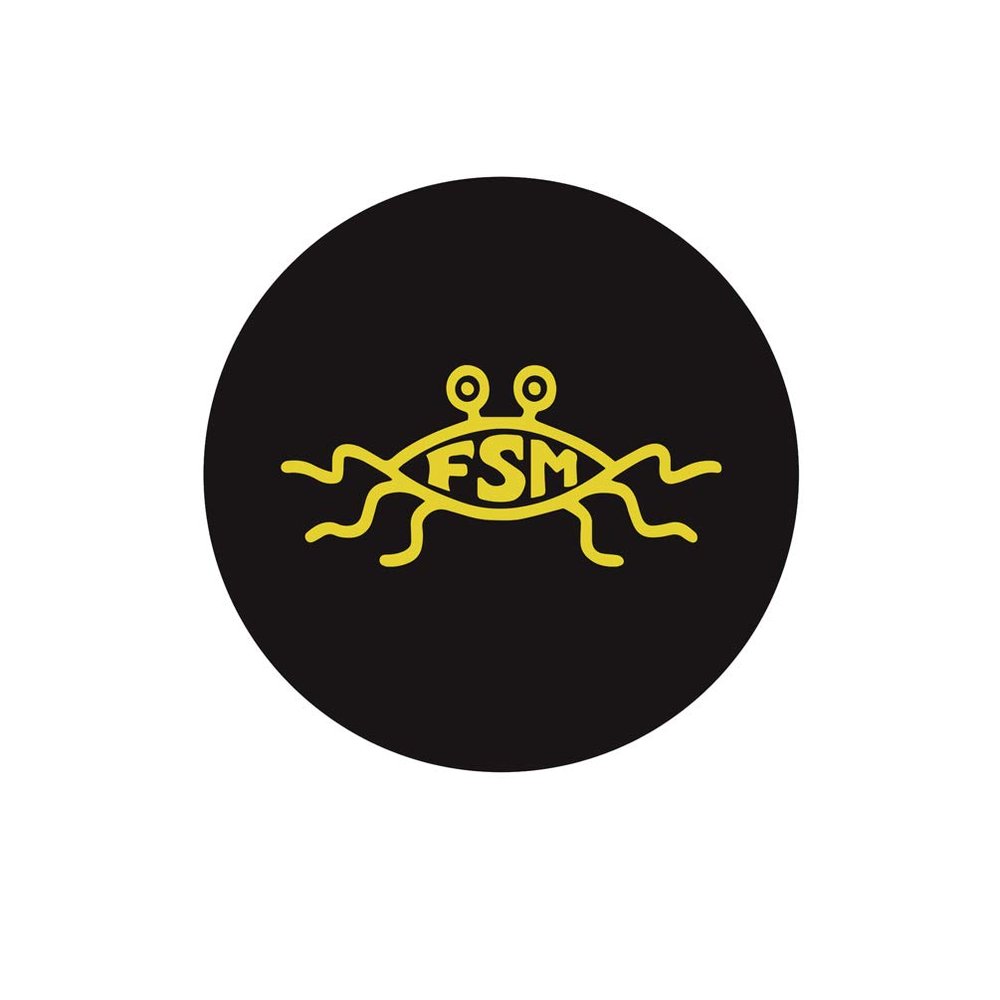 EvolveFISH FSM Flying Spaghetti Monster Pinback Button - [1.25" Diameter]
