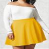 MBJ WB211 Women's Basic Versatile Stretchy Flared Skater Skirt for Girl XS Yellow view 3